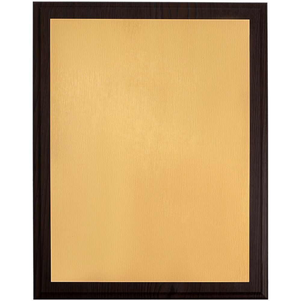 Плакетка Plaque XL, венге с золотистой пластиной-1