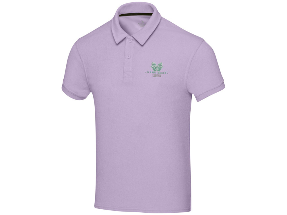 Рубашка поло унисекс Akoya из переработанного махрового материала - Lilac-3