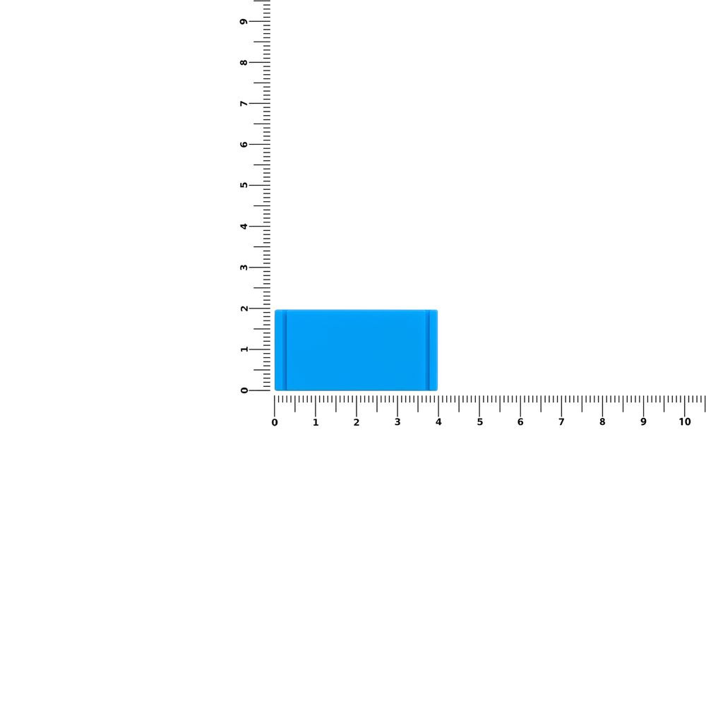 Лейбл из ПВХ Dzeta, XS, голубой-2