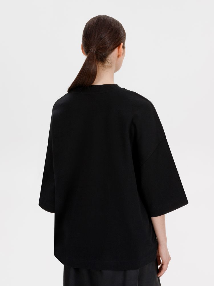 Футболка оверсайз Big Boss, черная-5