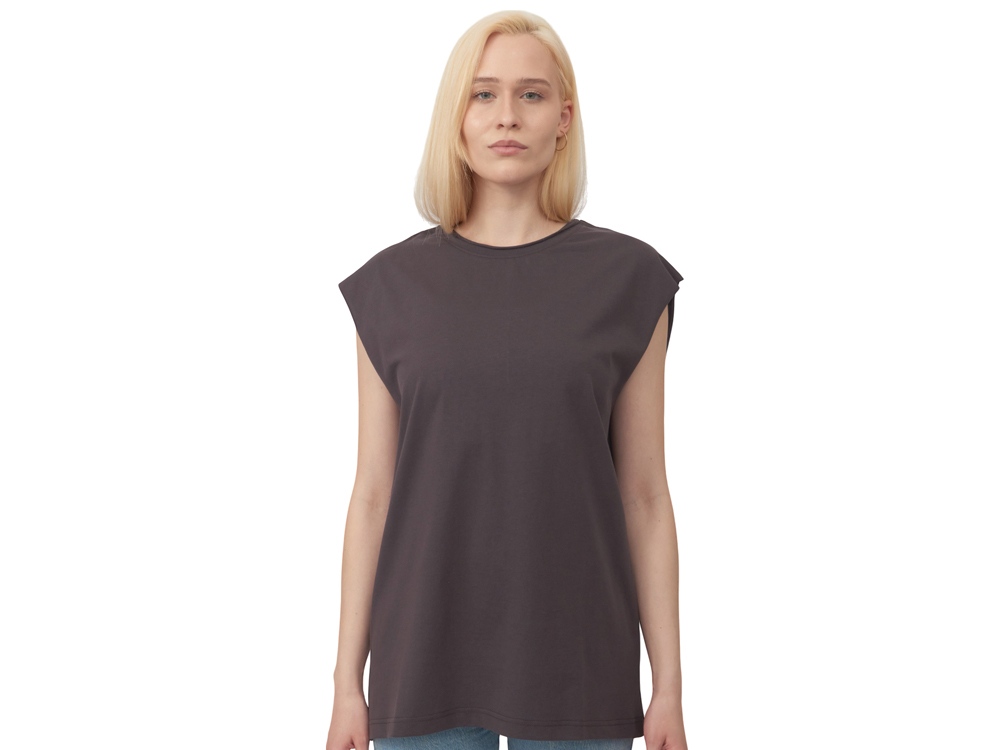 Майка оверсайз Berlin, унисекс, темно-серый-2