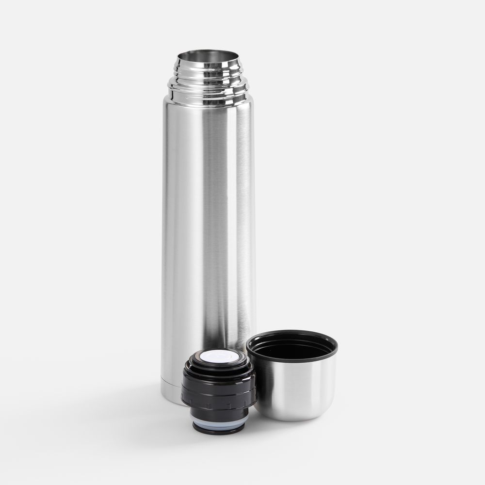 Термос Plain 1000, ver.2, серебристый-3