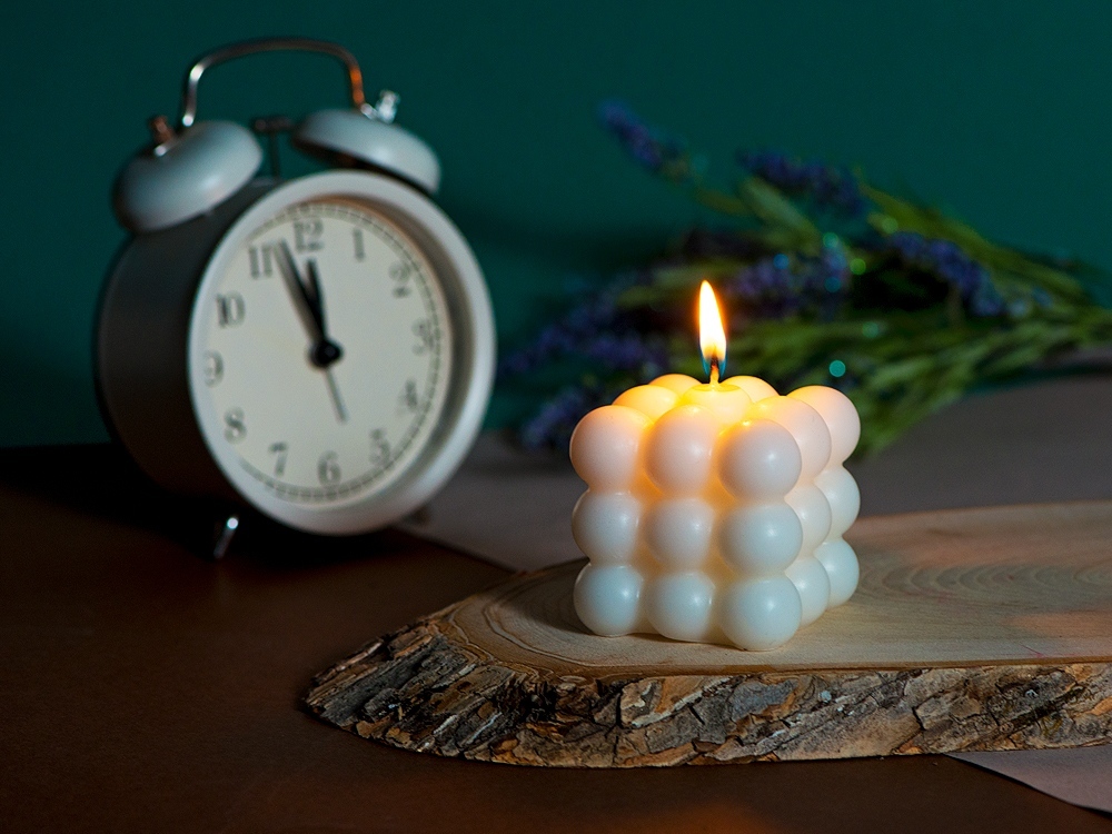 Свеча шарики без отдушки, белый-5