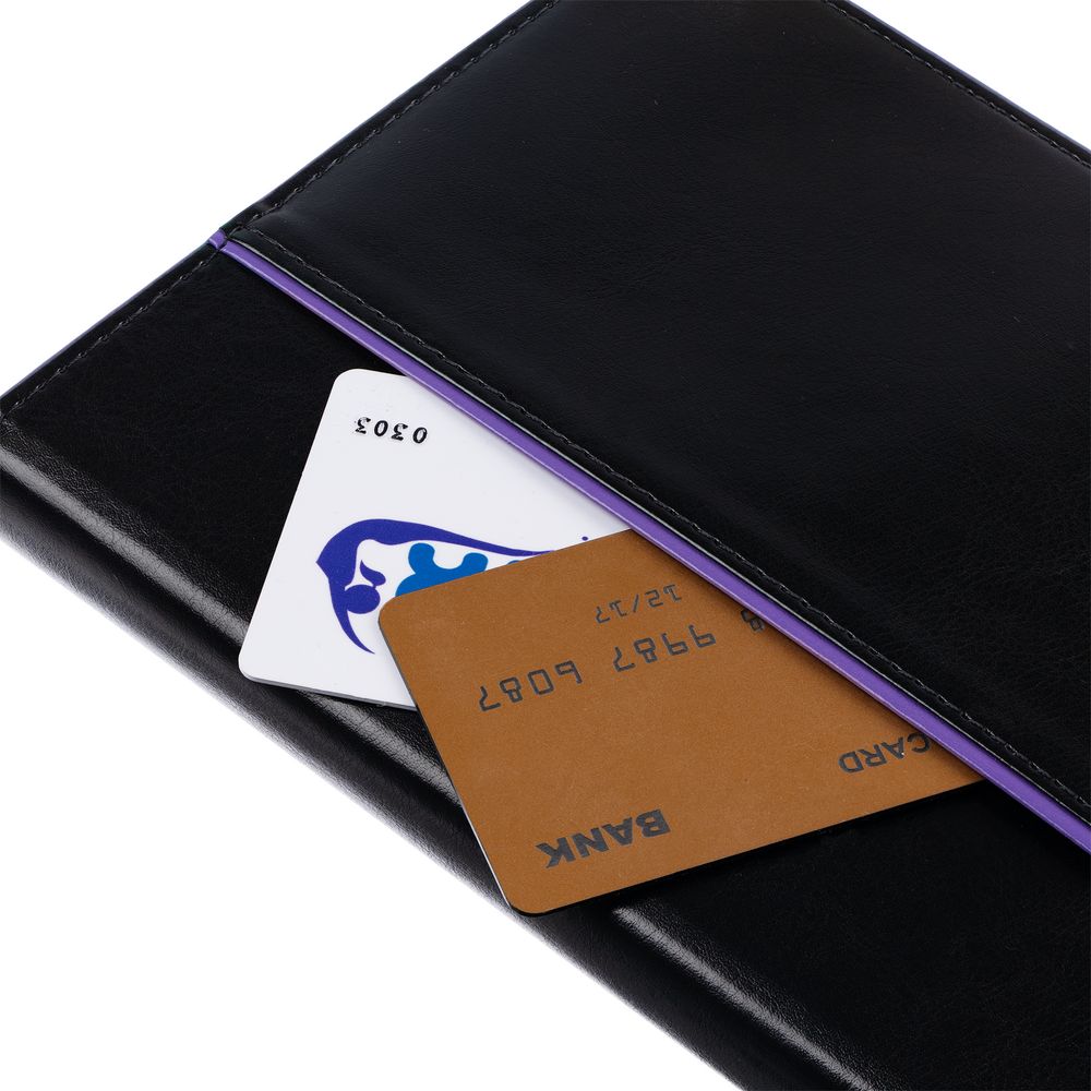 Ежедневник Alanis, недатированный, черный с фиолетовым-2