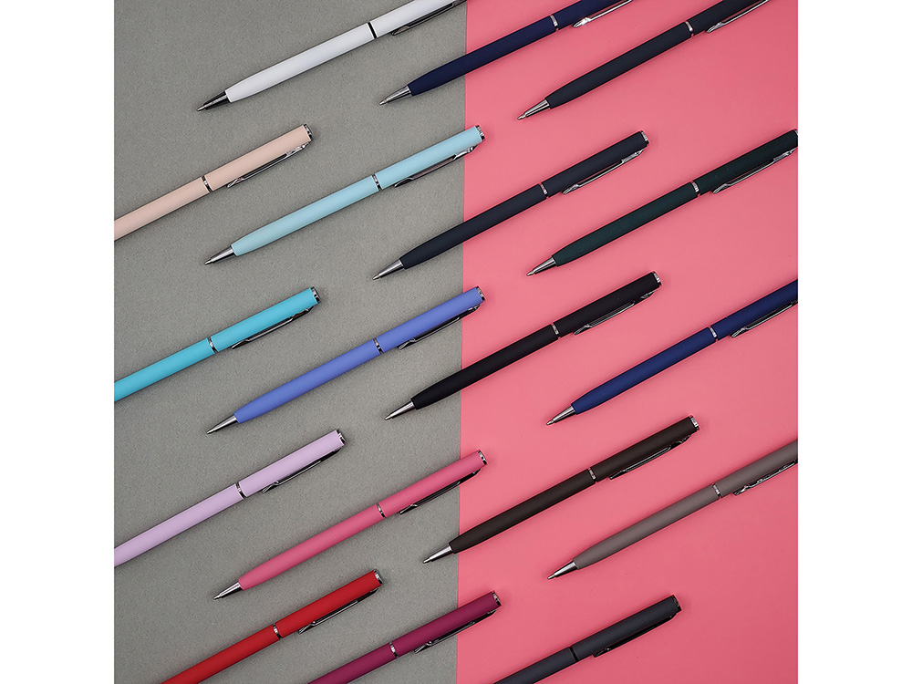 Ручка шариковая автоматическая BrunoVisconti® PALERMO цвет корпуса сиреневый, soft-touch, 0.7 мм-4