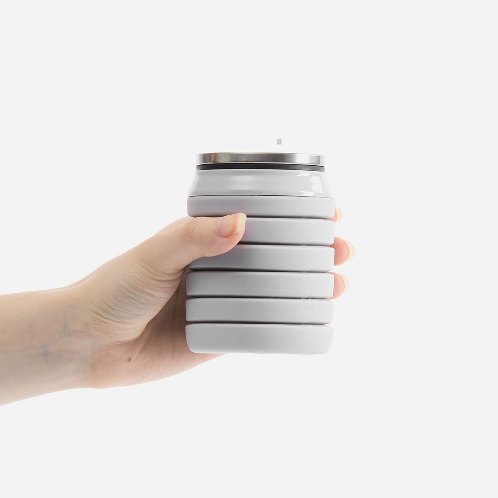 Складная бутылка для воды Folla, серая-3