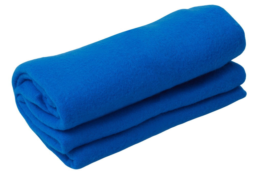 Подарочный набор: кукла фарфоровая, плед флисовый, синий-5