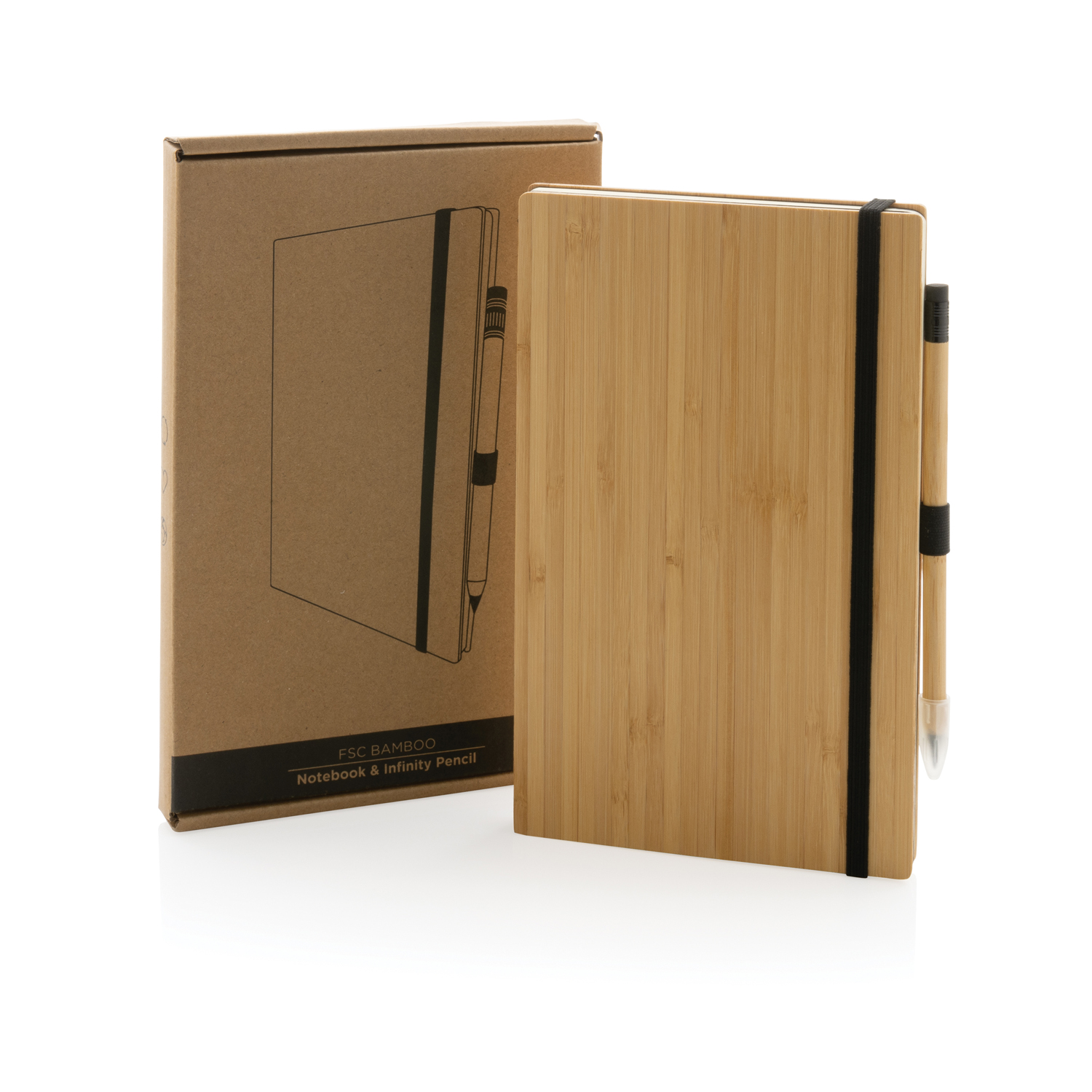 Блокнот с вечным карандашом Bamboo FSC®-1