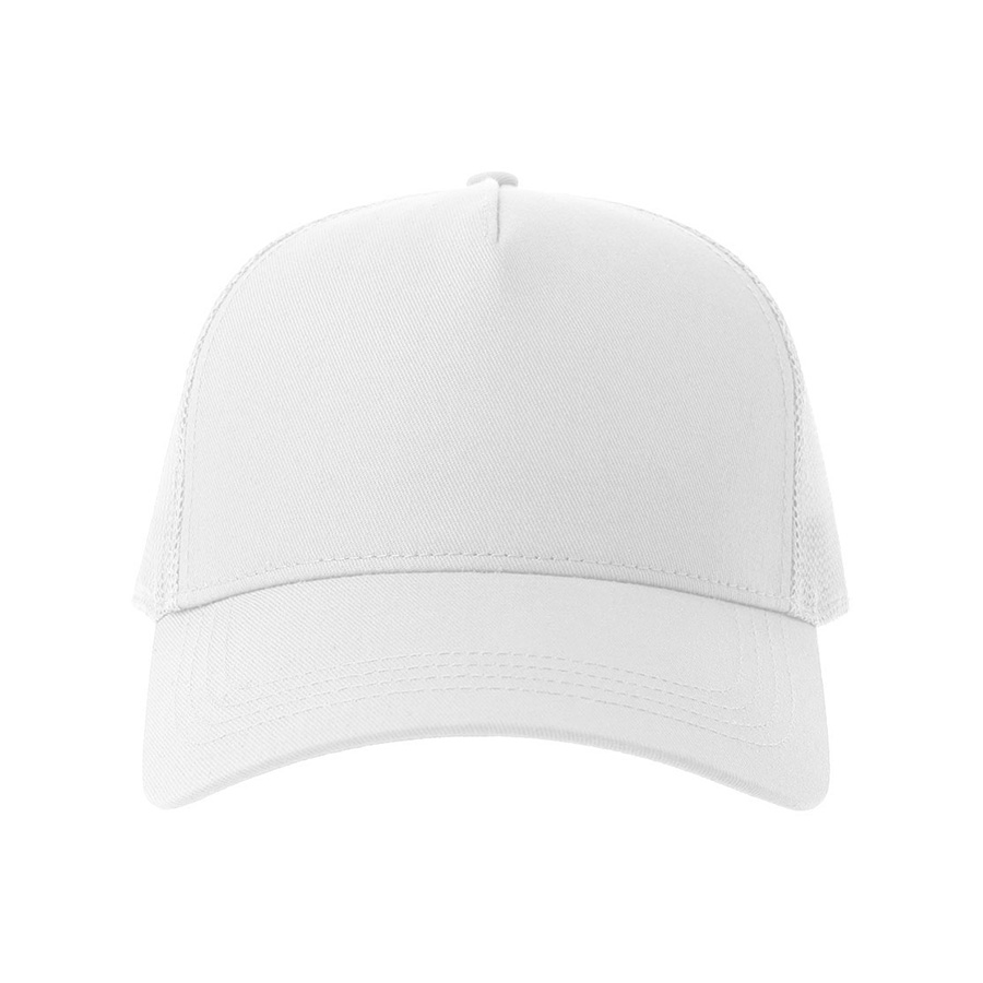 Бейсболка RAPPER COTTON-S, 5 клиньев, пластиковая застёжка, белый-2