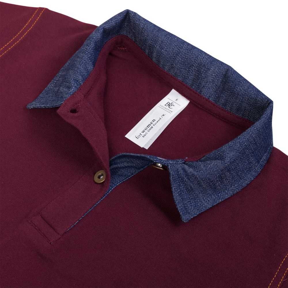 Рубашка поло женская DNM Forward бордовая-3