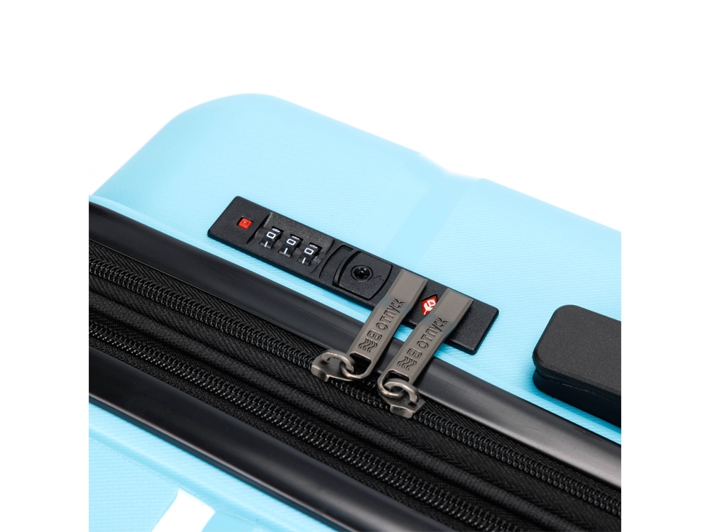Чемодан TORBER В Отпуск, бирюзовый, полипропилен, 40,5 х 25 х 62,5 см, 55 л-5