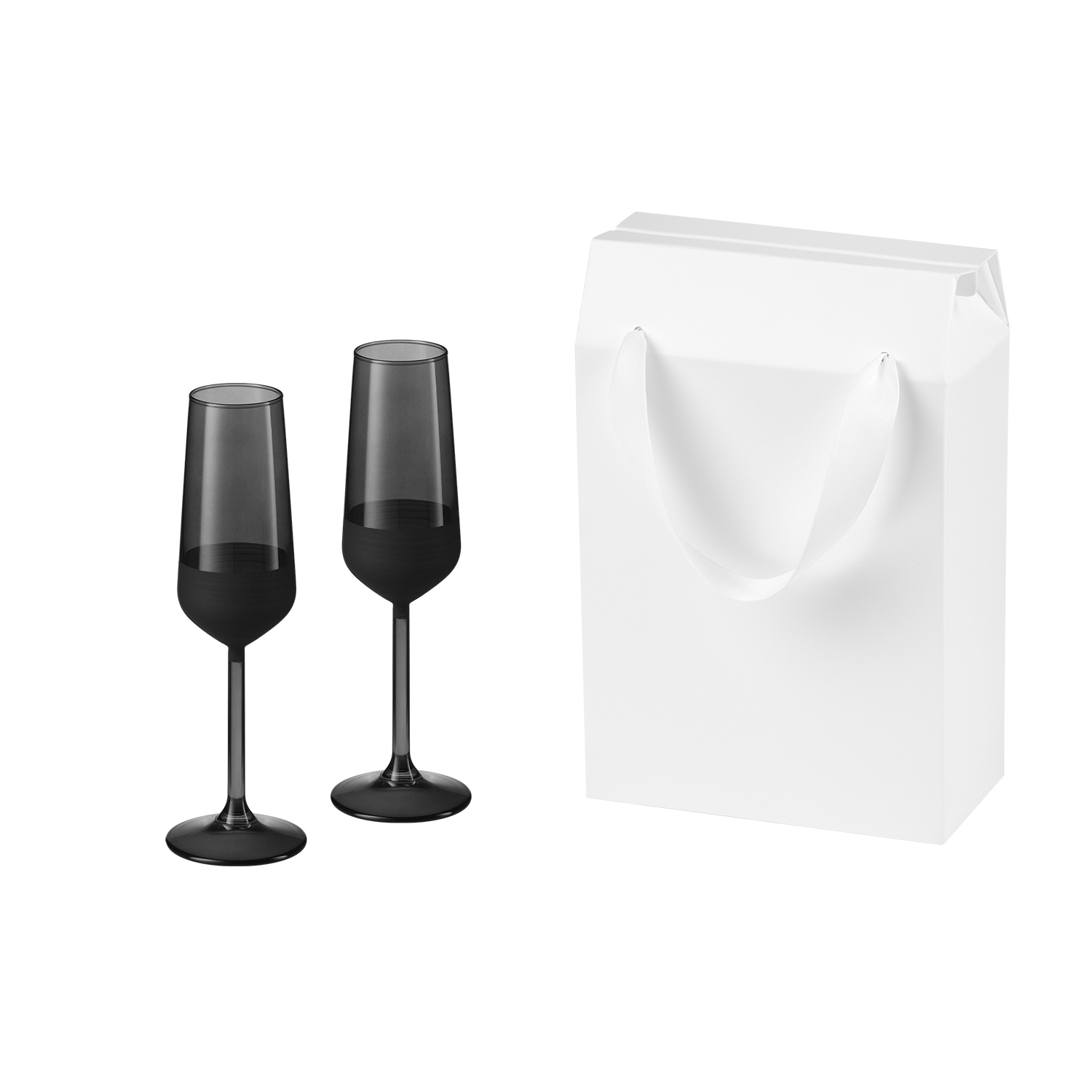 Подарочная коробка-пакет универсальная малая, белая, 186х100х277 мм-3