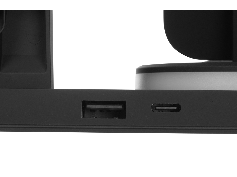 Складная зарядная станция с беспроводной зарядкой Flashport, 15 Вт, черный-12