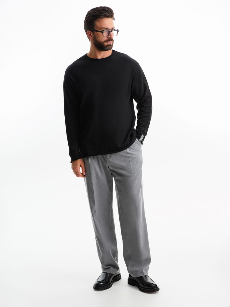 Лонгслив унисекс Siluetti Fuori, черный-6