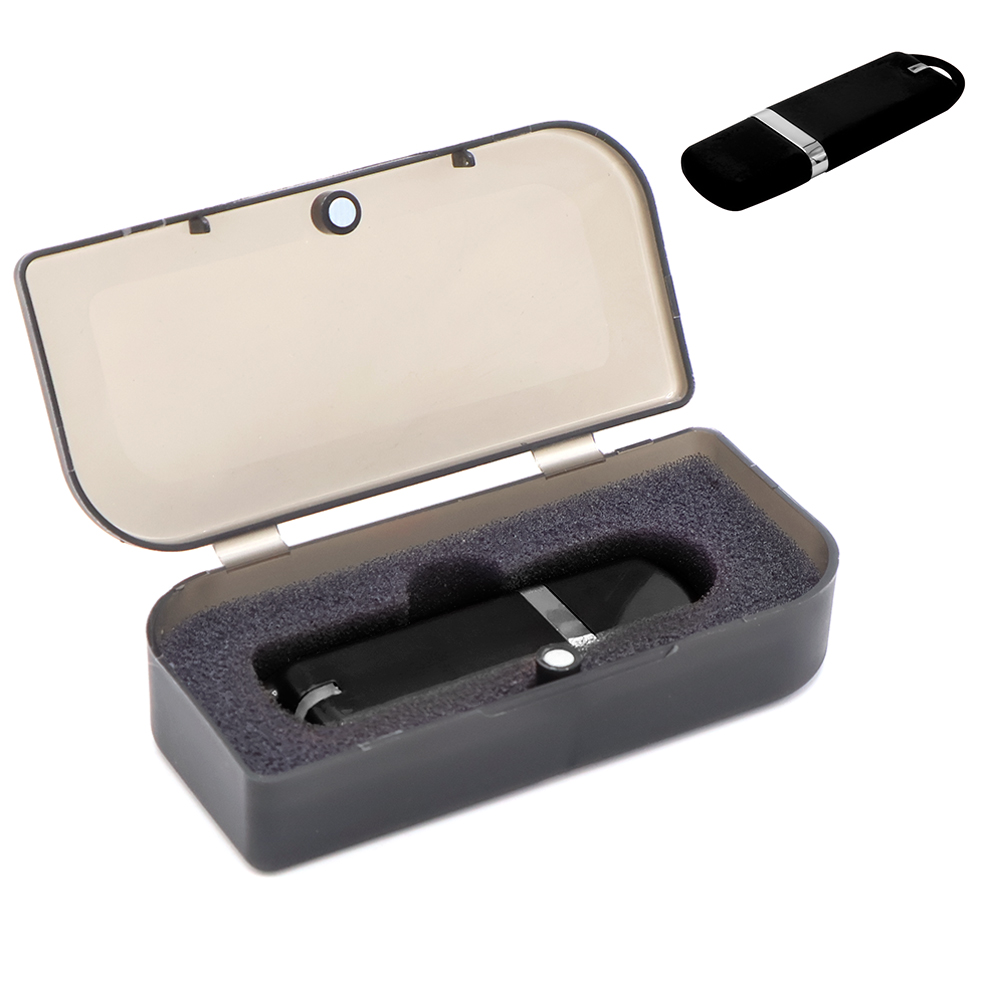 Флешка Shape с покрытием Софт Тач в футляре, Черный-0