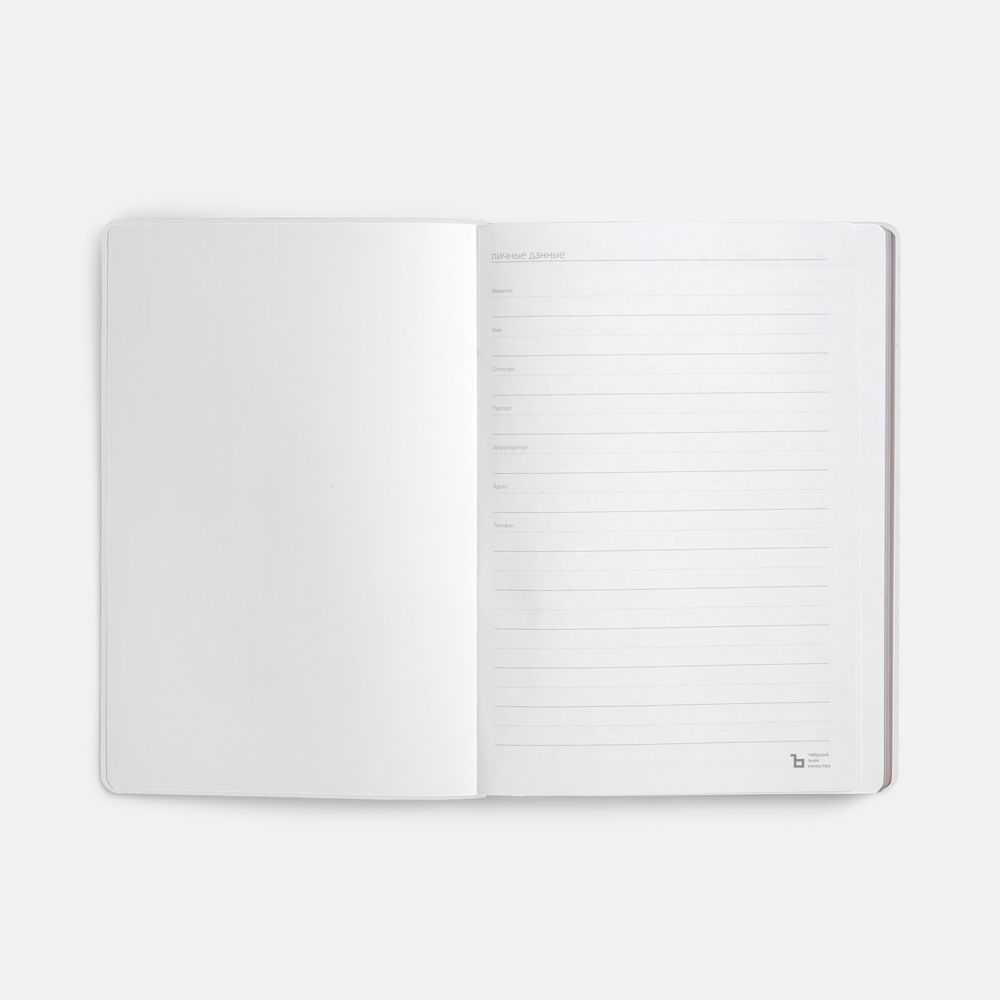 Ежедневник Nebraska Flex, недатированный, белый с золотистым-4