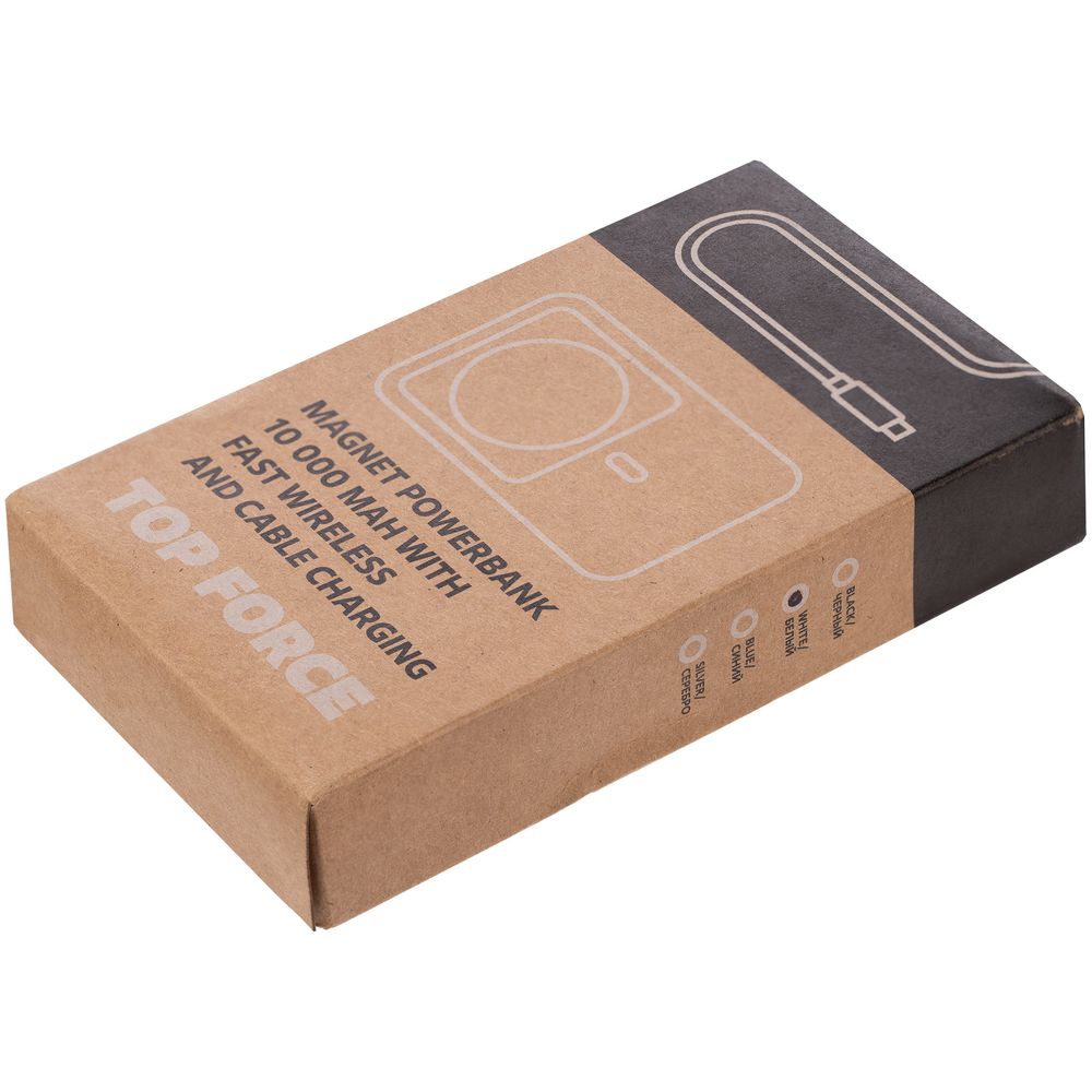 Магнитный беспроводной аккумулятор Top Force, 10 000 мАч, белый-4