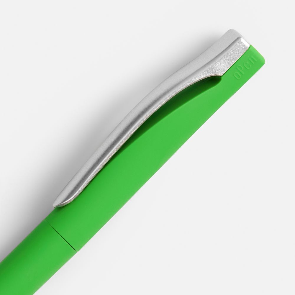 Ручка шариковая Pin Soft Touch, зеленая-1