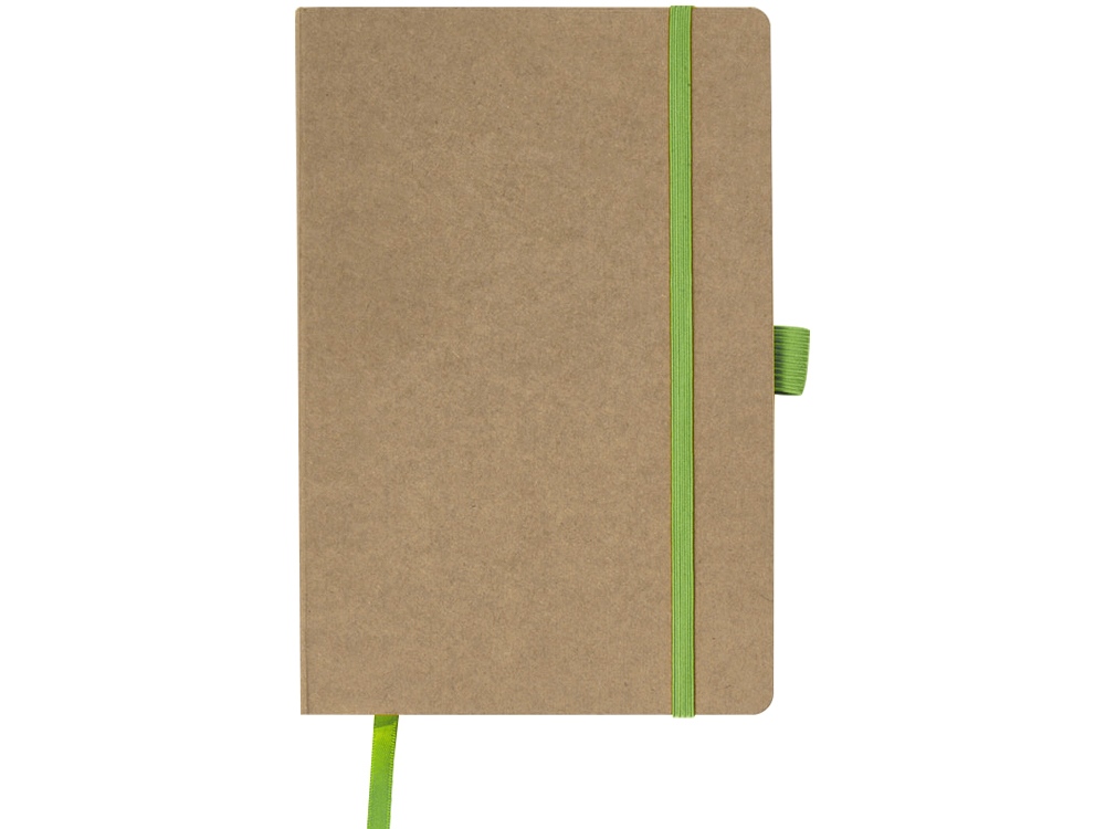 Блокнот Sevilia Soft, гибкая обложка из крафта A5, 80 листов, крафтовый/зеленое яблоко-4