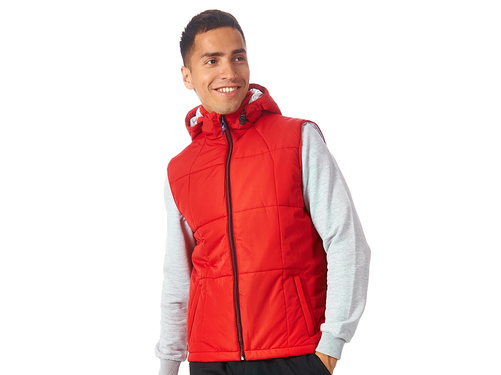 Жилет Vigour мужской, красный/стальной-0