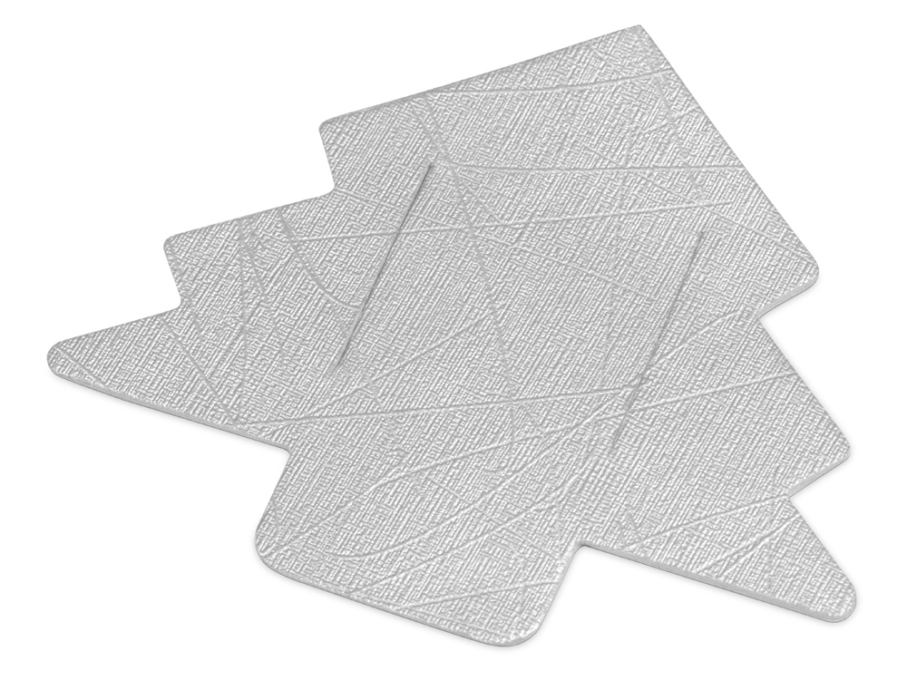 Новогодняя бирка для пледов Елочка, серебристый-0