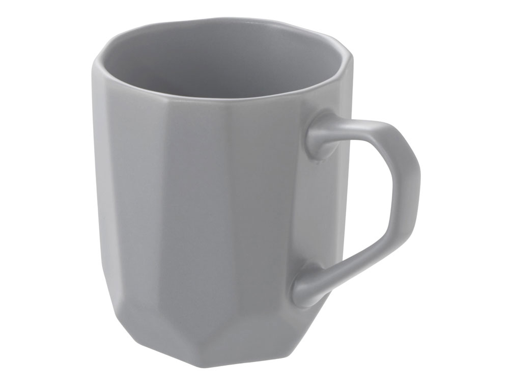 Кружка с гранями Amery, 310мл, серый матовый-0