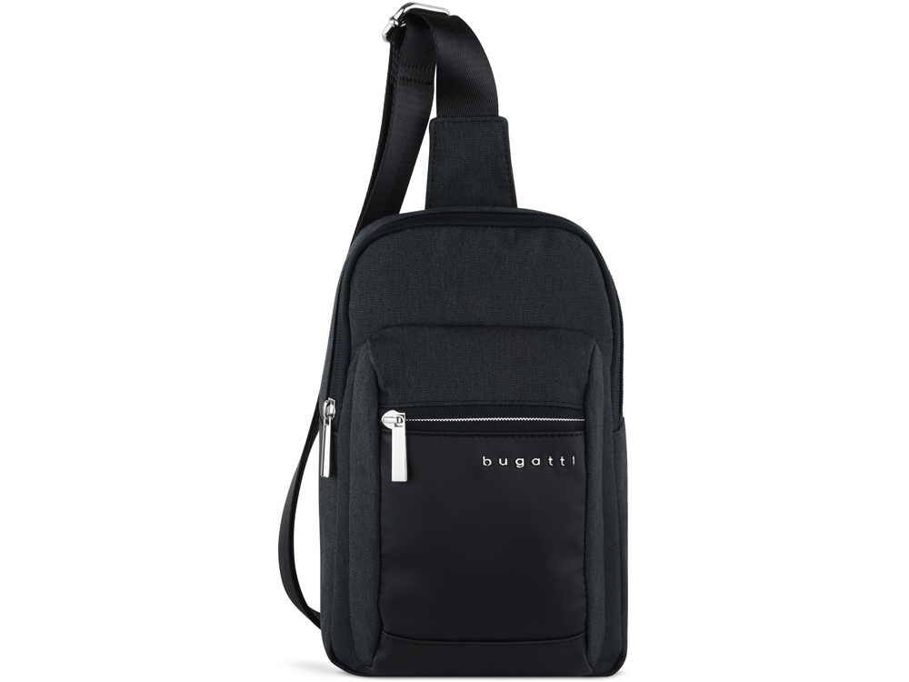 Сумка кросс-боди мужская BUGATTI Sera, антрацитовая, полиэстер, 17х6х26,5 см, 2,5 л-1