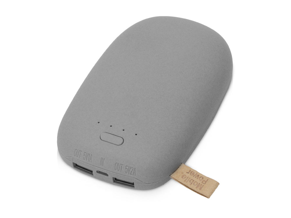 Внешний аккумулятор в форме камня Stone, 10400 mAh, серый-0