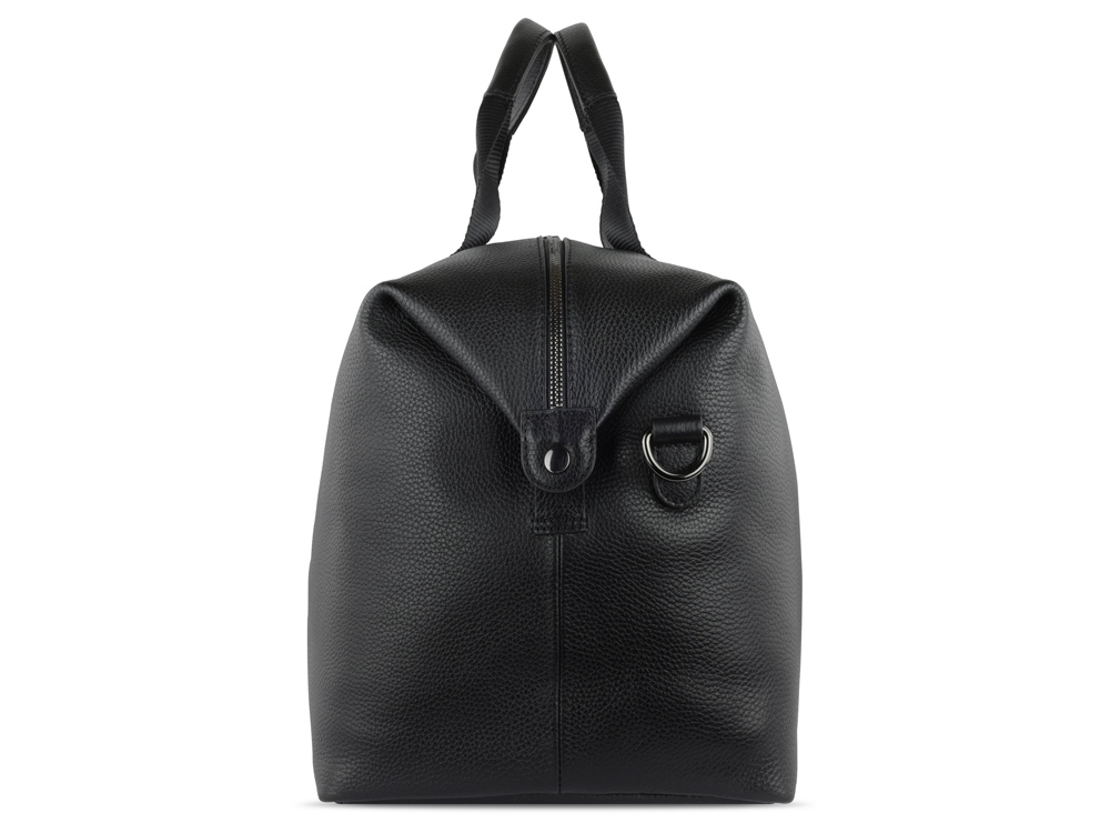 Сумка дорожная BUGATTI Elsa, чёрная, воловья кожа/полиэстер, 47х22х24 см-3