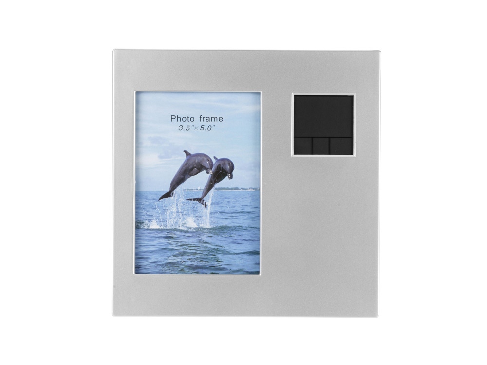 Часы Рамка, серебристый-1