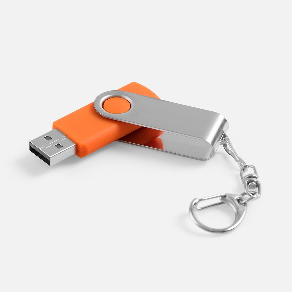 Флешка Twist, оранжевая, 16 Гб-1