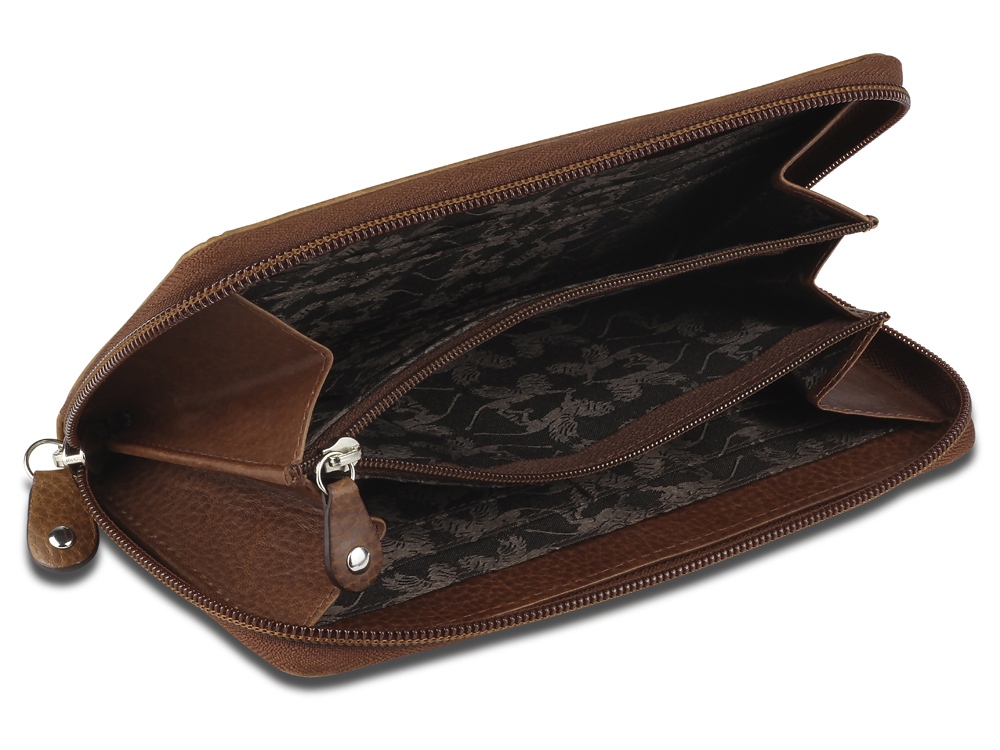 Кошелек Mano Don Montez, натуральная кожа в коньячном цвете, 19 х 10,3 см-4