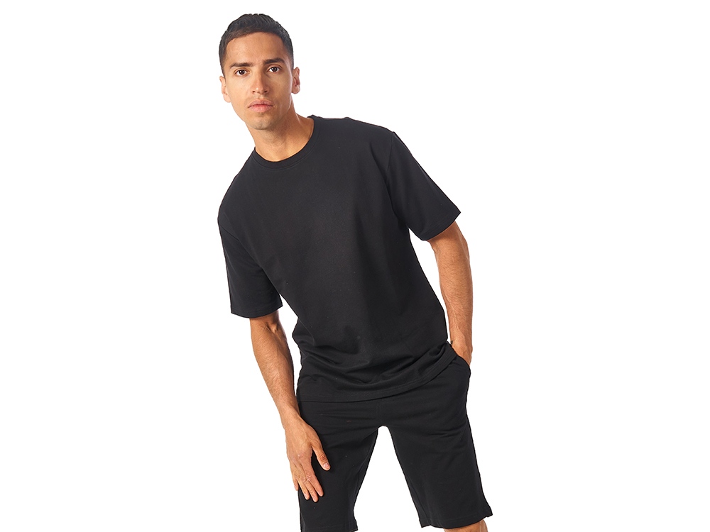 Футболка из френч терри Warsaw унисекс 220гр, черный-3