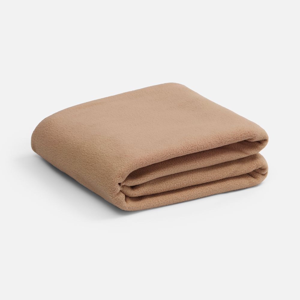 Флисовый плед Warm&Peace, бежевый-1