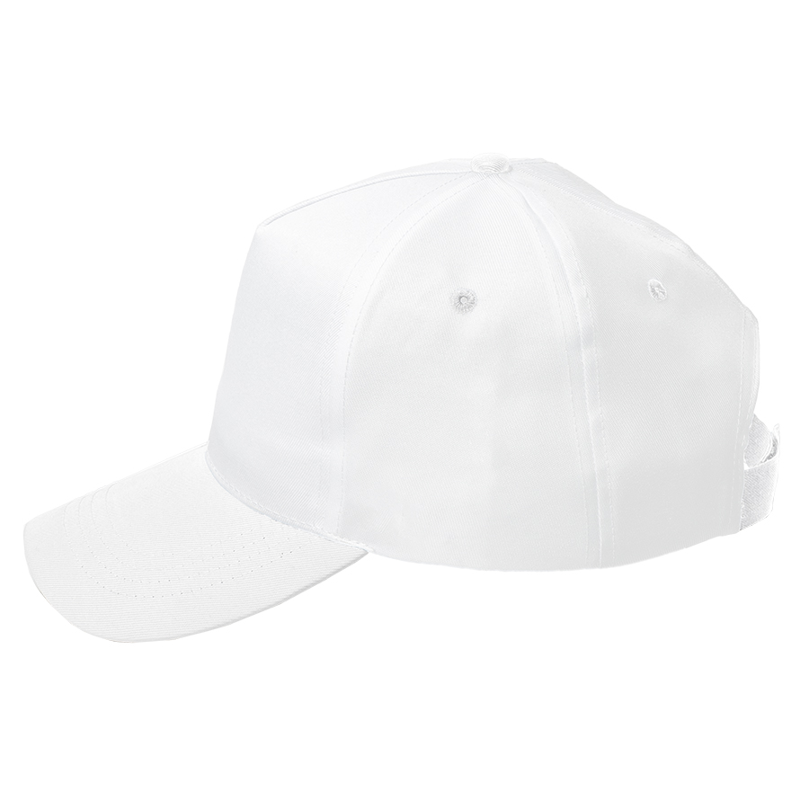 Бейсболка Fortuna, 5 клиньев, застежка на липучке, белый-0