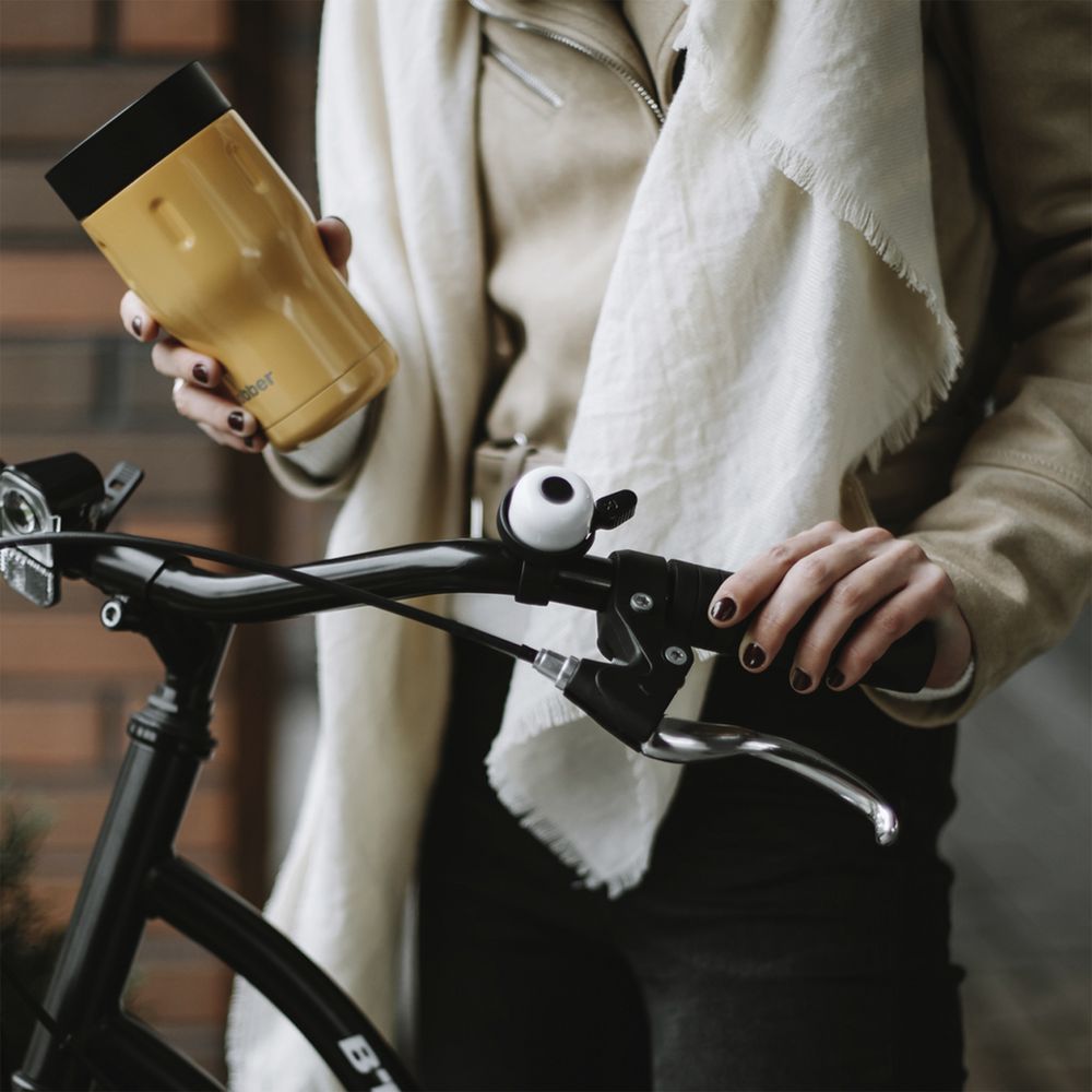 Термостакан Tumbler 350, вакуумный, оранжевый-5