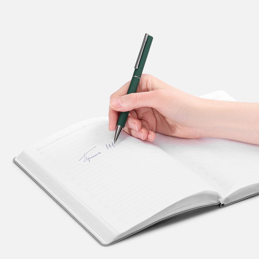 Ручка шариковая Blade Soft Touch, зеленая-2