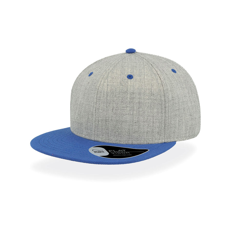 Бейсболка FADER, 6 клиньев, застежка ПВХ, серый, синий-0