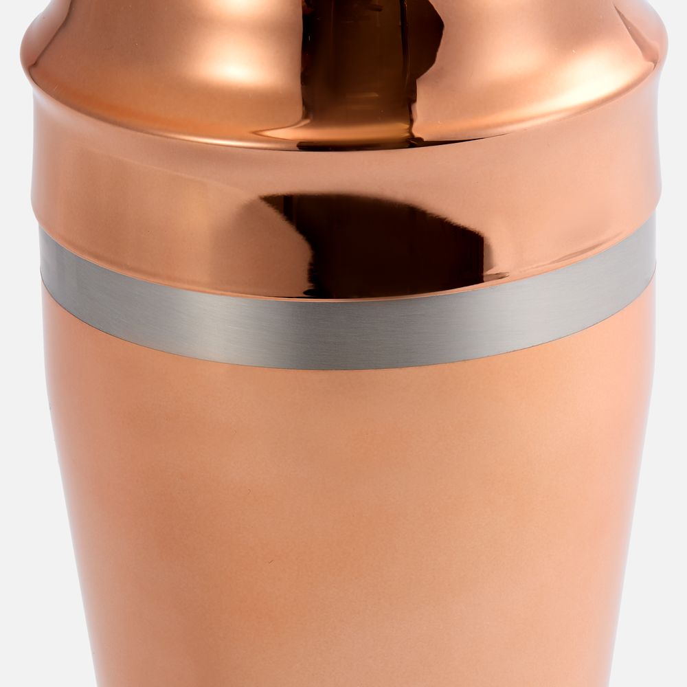 Набор для приготовления коктейлей Pourpour, медный с серебристой линией-2