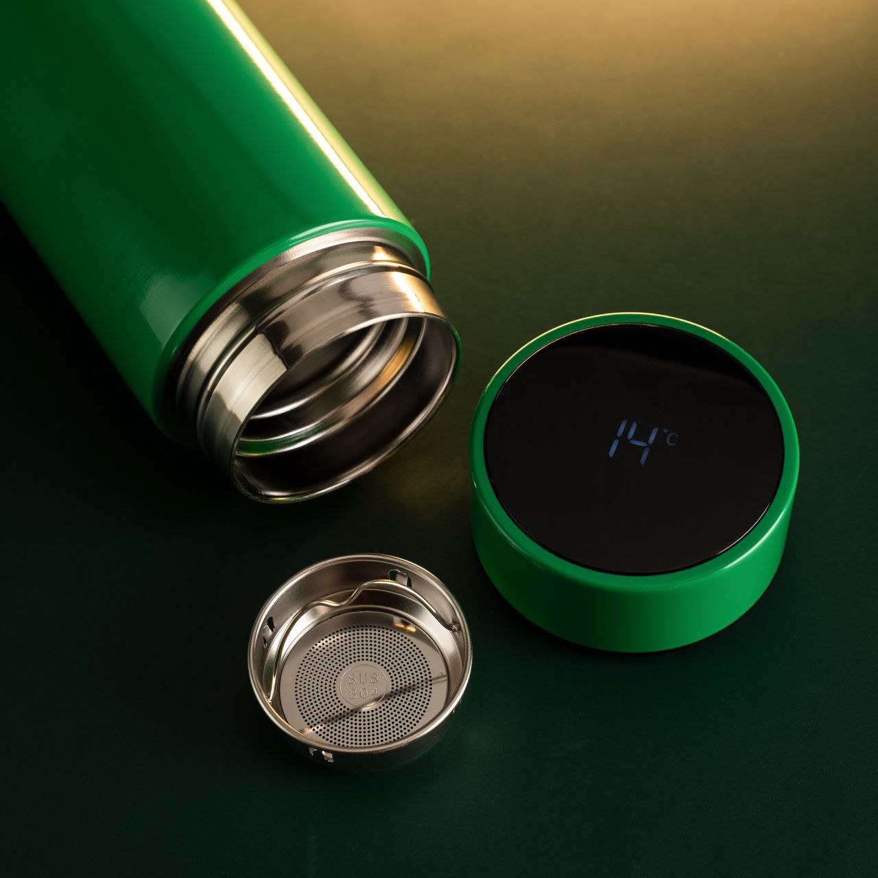 Термос Reactor с датчиком температуры (зеленый)-5