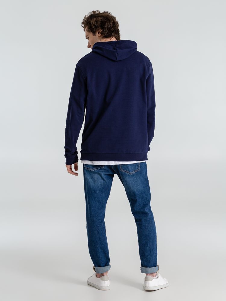 Толстовка с капюшоном унисекс Hoodie, темно-синяя-8