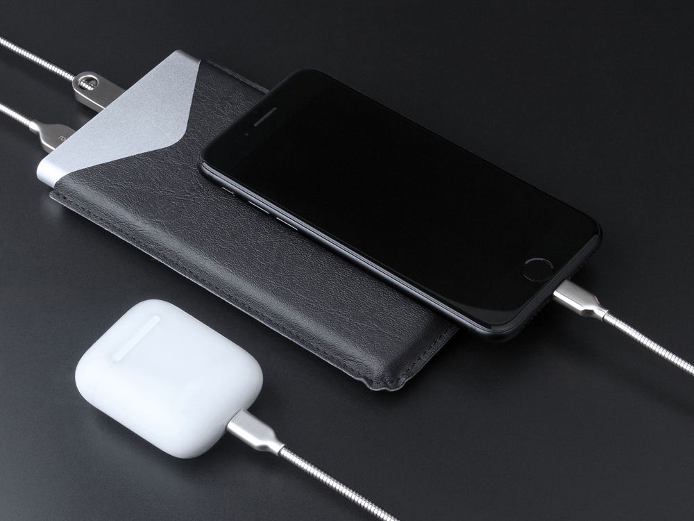 Внешний аккумулятор Rombica NEO AX100L, 10 000 мАч, алюминий, серебристый, чехол-8