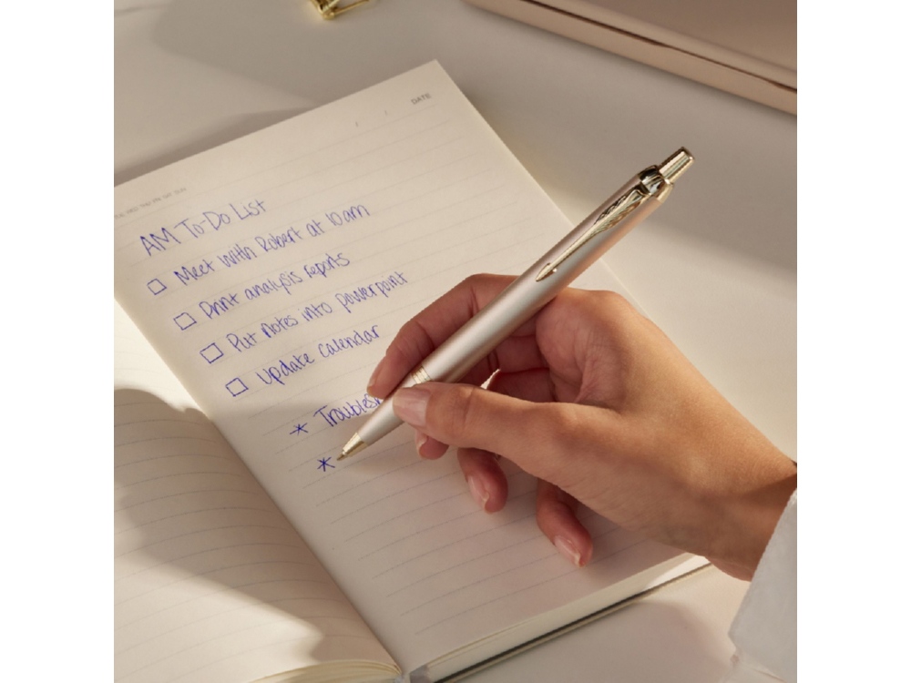 Шариковая ручка Parker IM Professionals Monochrome Champagne, стержень:M, цвет чернил: blue, в подарочной упаковке.-5