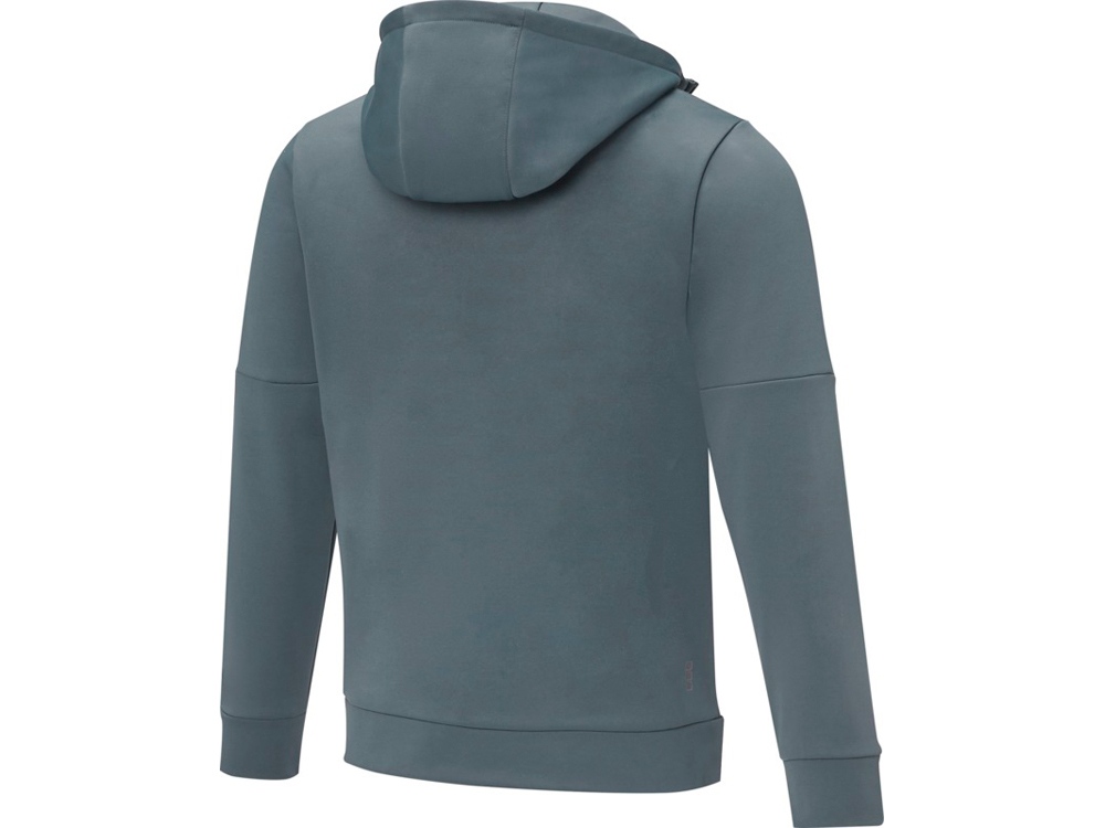 Мужской свитер анорак Sayan на молнии на половину длины с капюшоном, steel grey-2