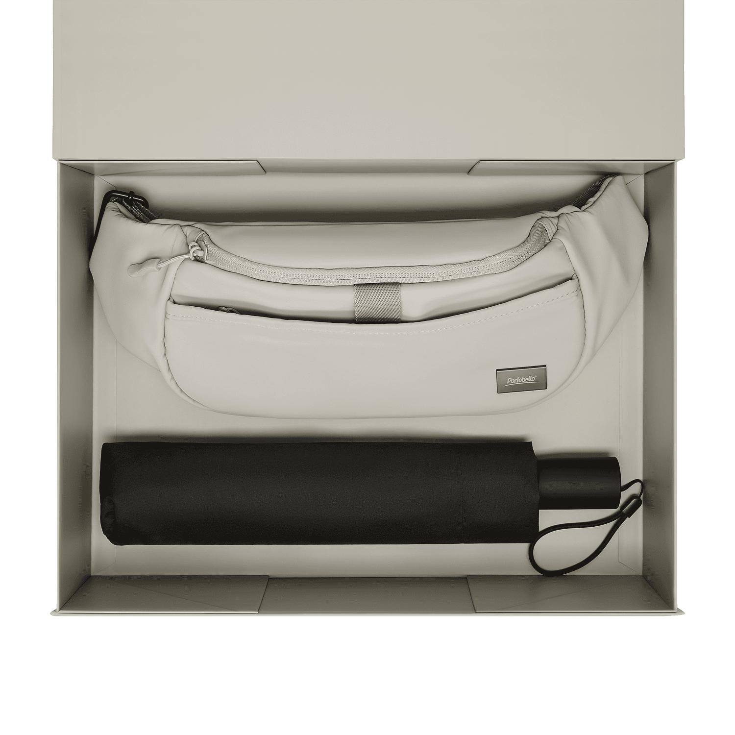 Подарочный набор Boston, Filton, серый (поясная сумка, зонт)-2