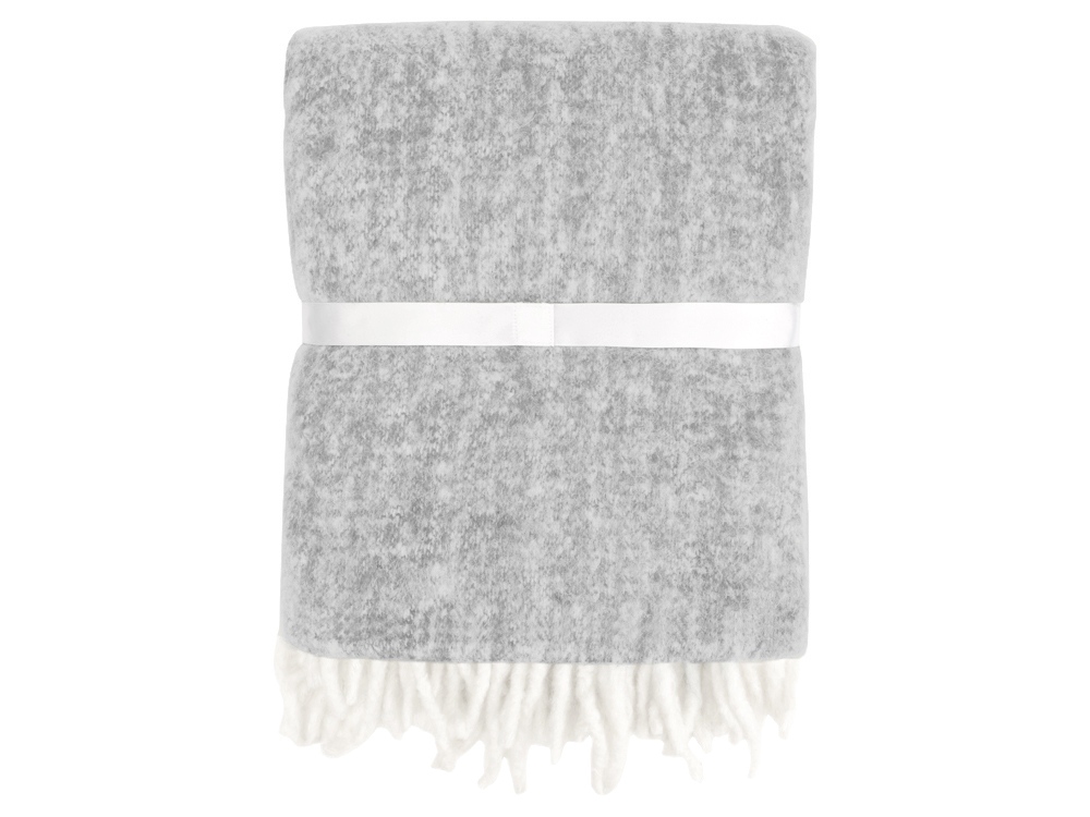 Плед Warmy с шерстью, светло-серый-4