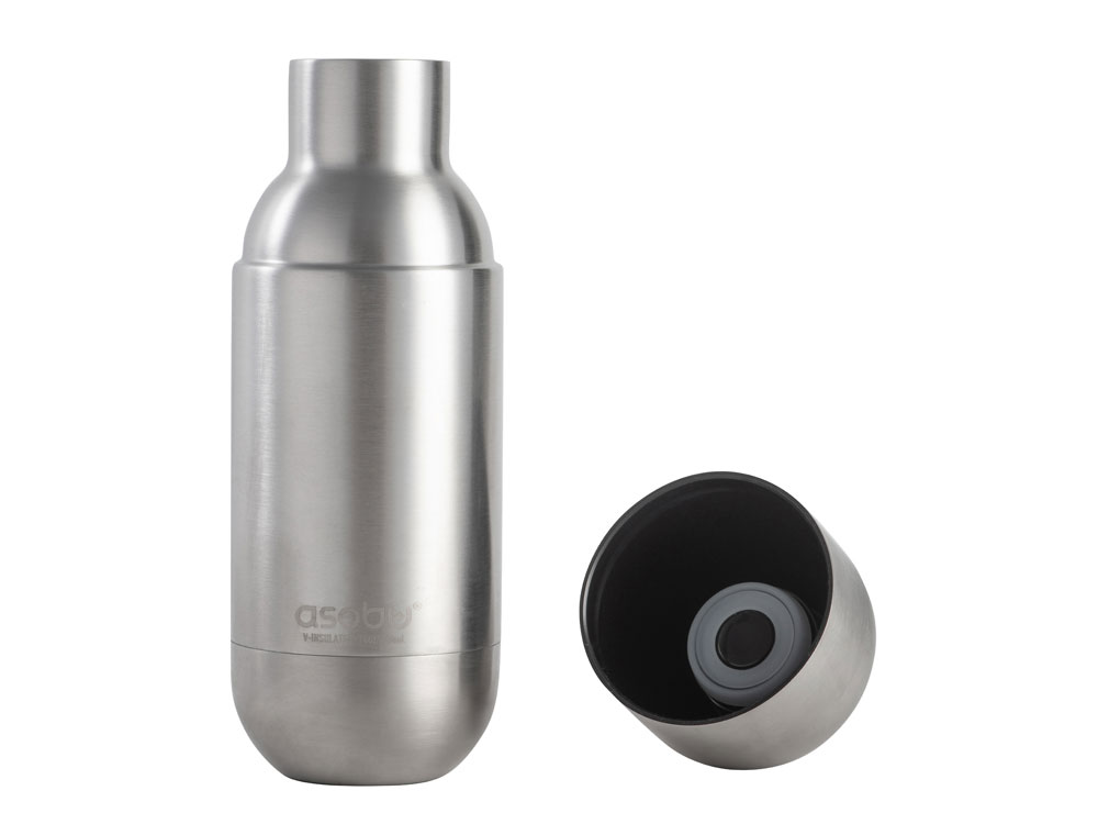 Термос ORB, серебристый, квадратная упаковка-1