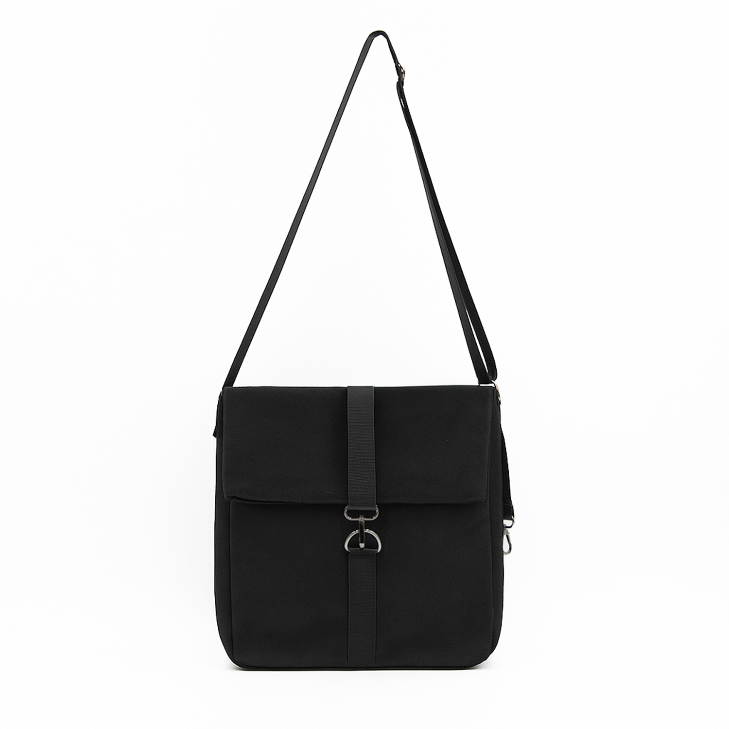 Шоппер Superbag Companion, с тремя отделениями, боковым креплением (карабин) и карманом (черный)-1