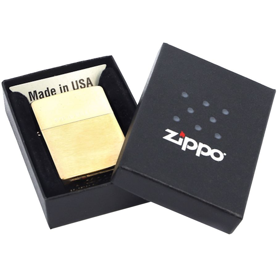 Зажигалка Zippo Classic Brushed, золотистая-1