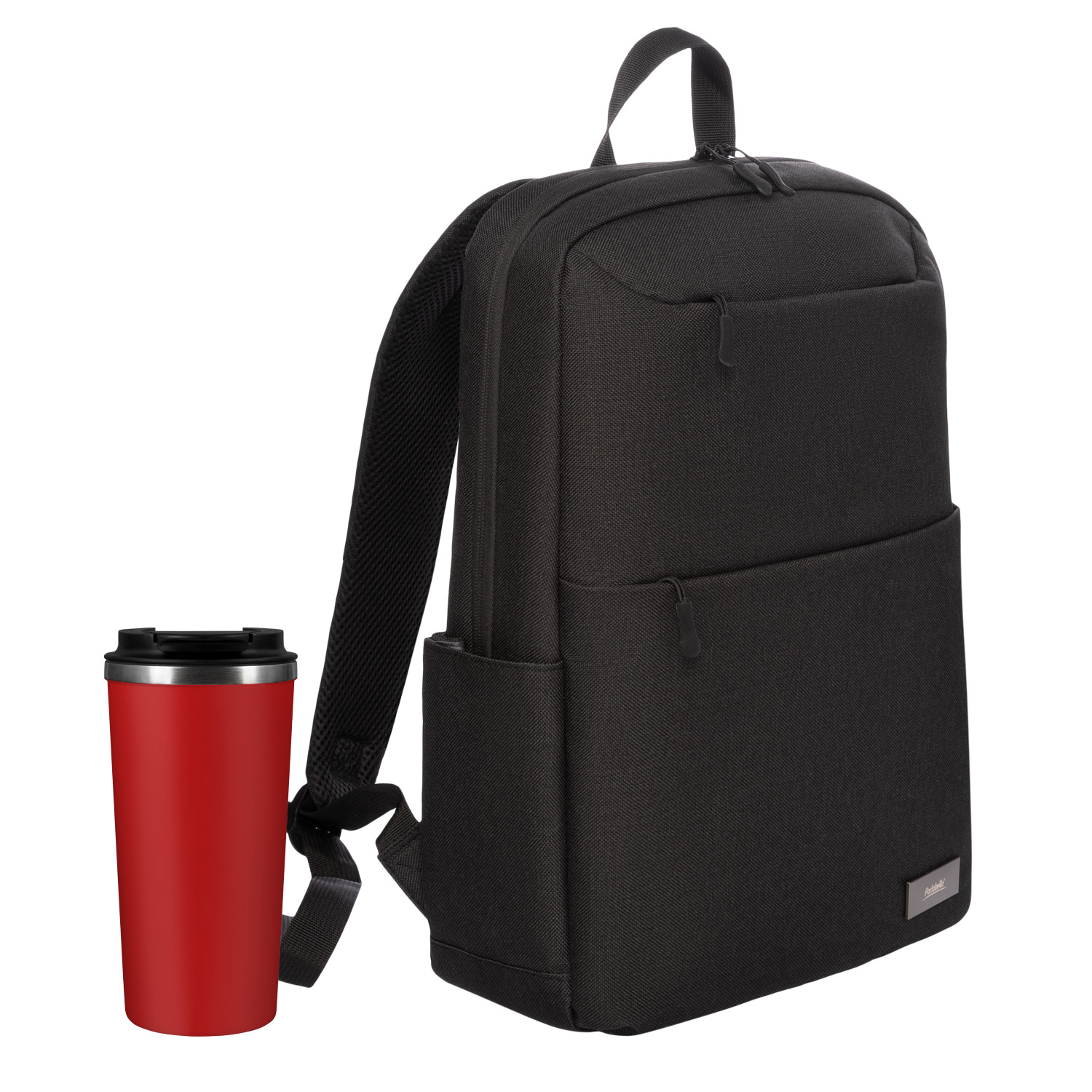 Подарочный набор Палермо (Palermo), Форст (Forst), черный/красный (рюкзак, термокружка)-0